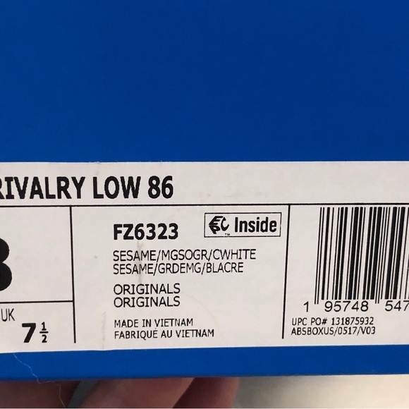 Adidas Rivalry Low 85 Grey Suede Sneakers Mens US size 8 - Picture 6 of 11